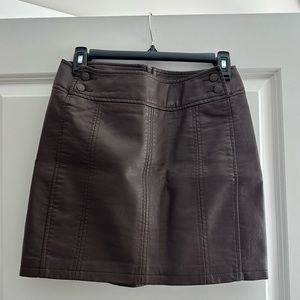 Free people leather skirt